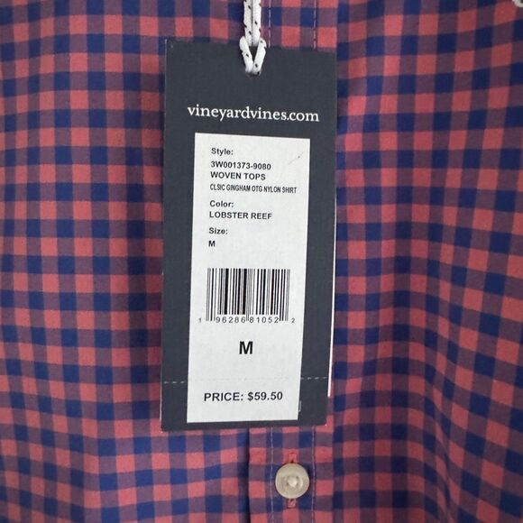 Vineyard Vines Lot of 2 Boys Performance Gingham Check Button Down Shirts M NWT - Picture 7 of 10